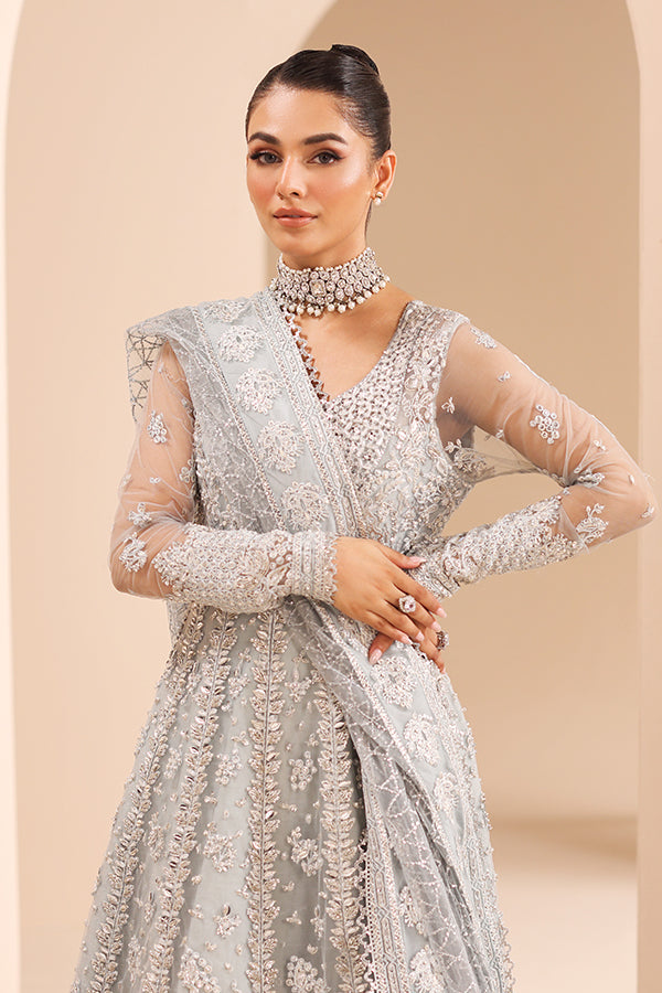 Saffron | Edel Formals Collection 24 |  04 Silver Whisper - House Of Hania