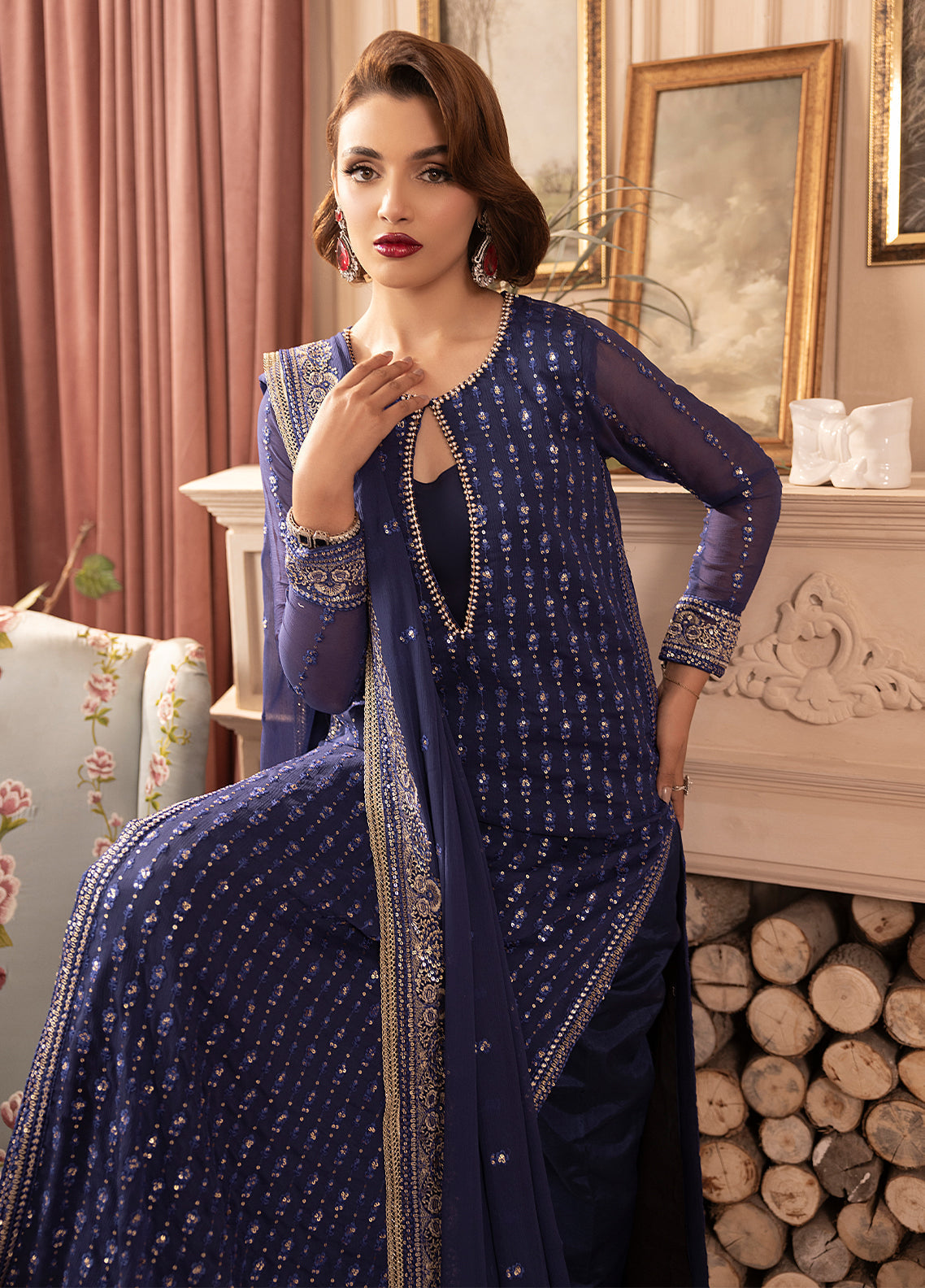 Sahane | Elyssa Festive Chiffon | CT-19002 Elle - ELYSSA - House Of Hania