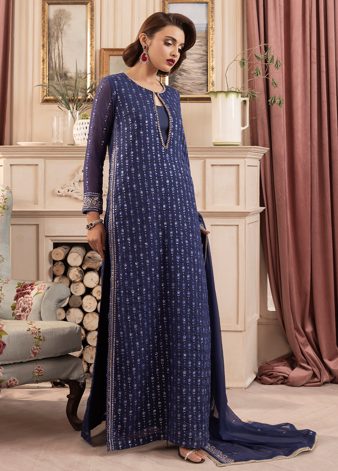 Sahane | Elyssa Festive Chiffon | CT-19002 Elle - ELYSSA - House Of Hania