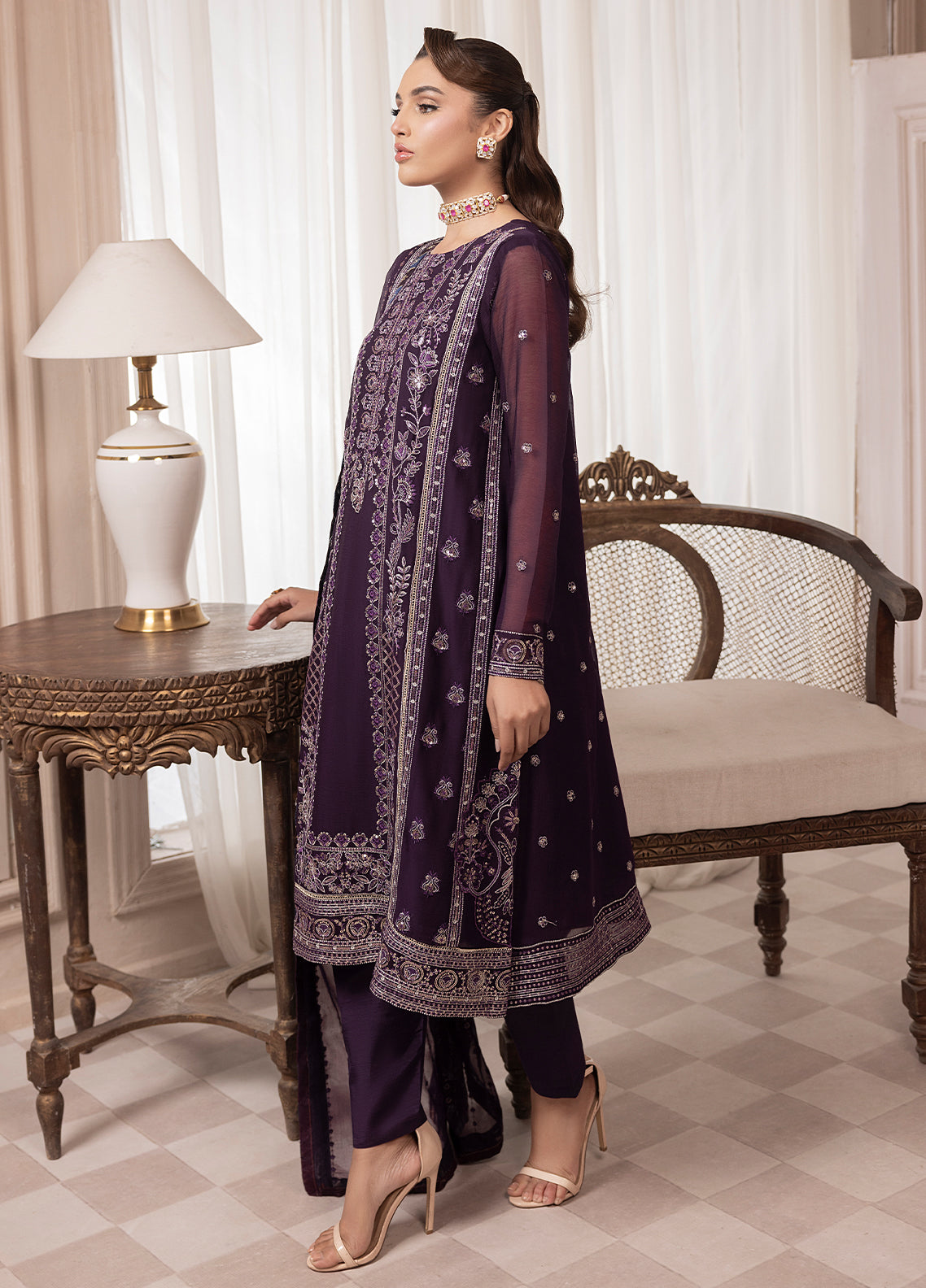 Sahane | Elyssa Festive Chiffon | CT-19006 Mure - ELYSSA - House Of Hania
