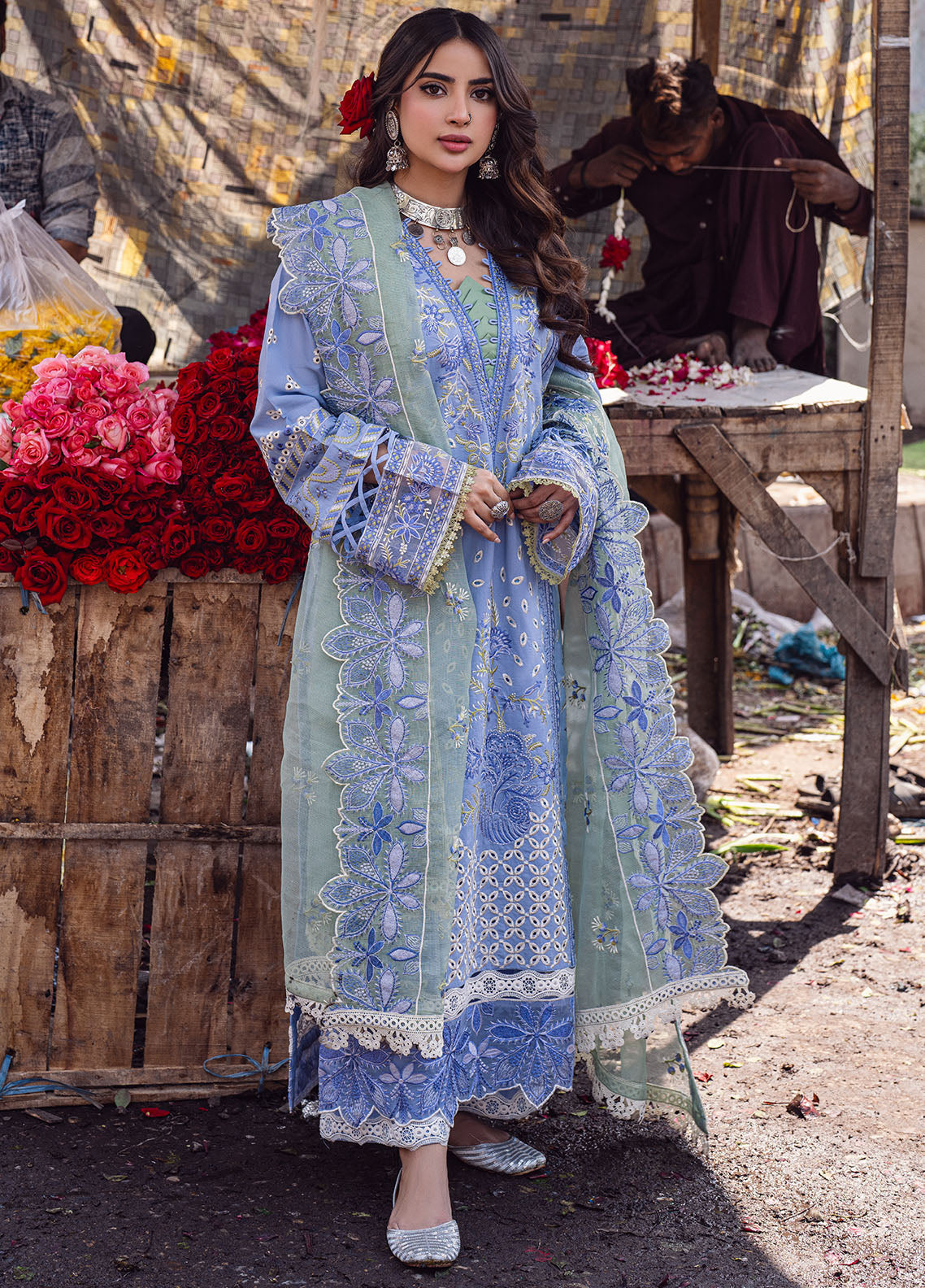 Sahane | Sahakari Chikankari Lawn Edit 24 | Chandni - House Of Hania