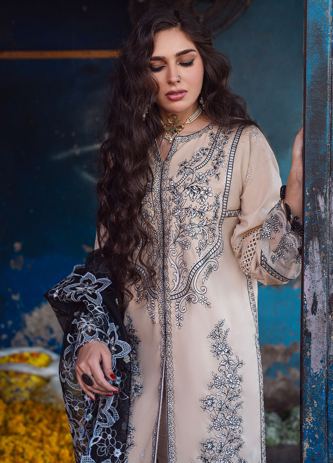Sahane | Sahakari Chikankari Lawn Edit 24 | Ghazal - House Of Hania