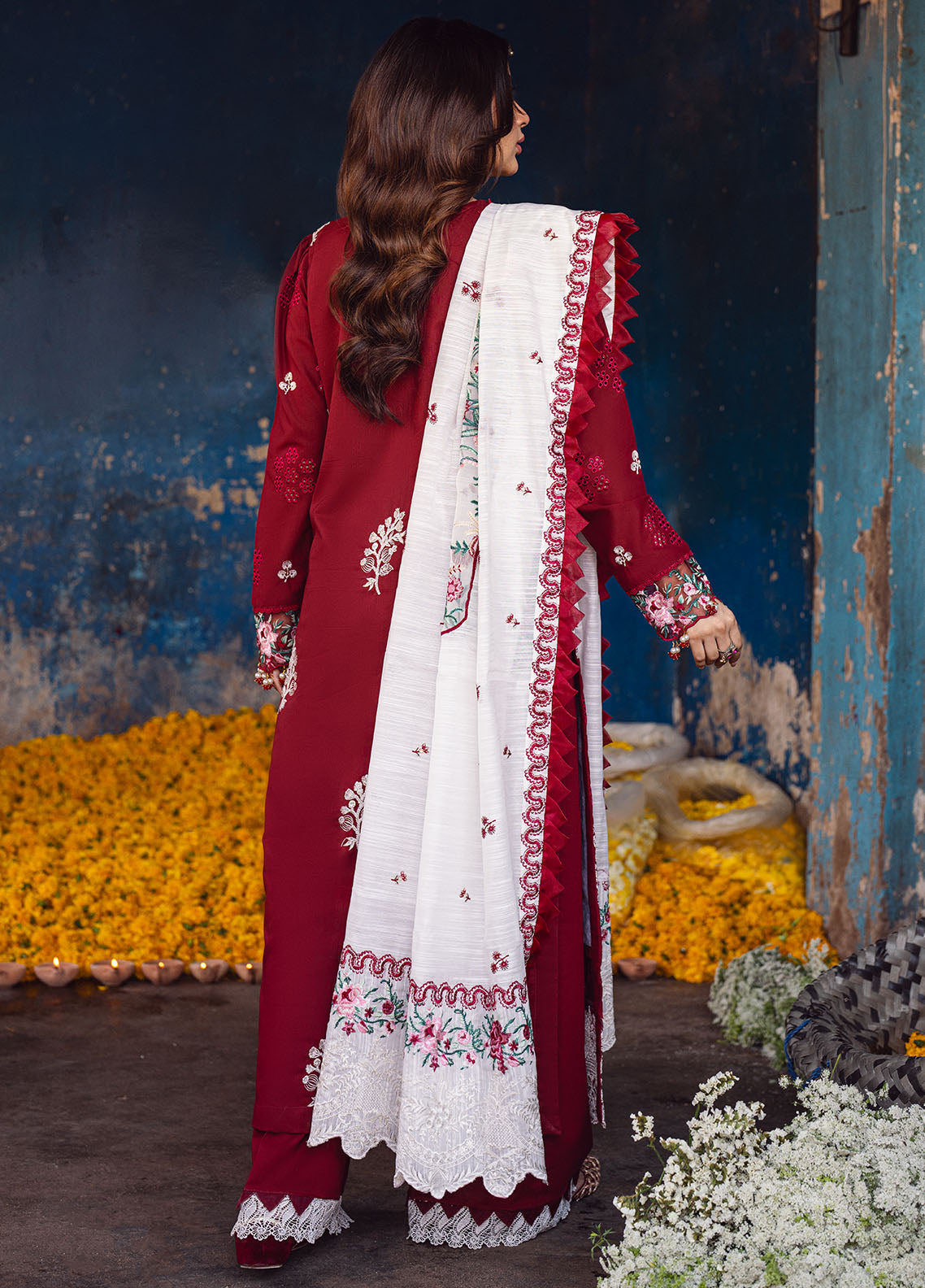 Sahane | Sahakari Chikankari Lawn Edit 24 | Gulaab - House Of Hania