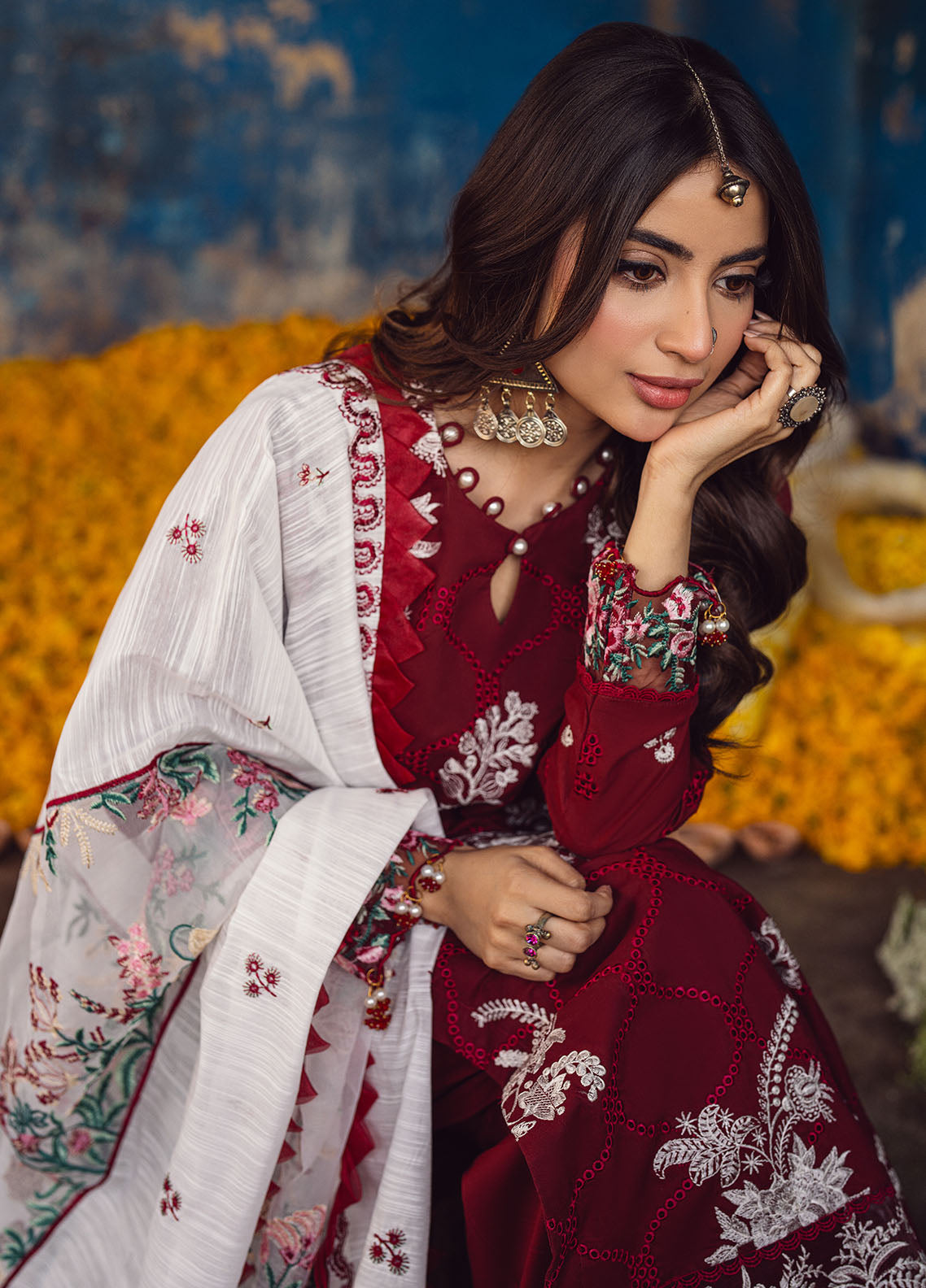 Sahane | Sahakari Chikankari Lawn Edit 24 | Gulaab - House Of Hania