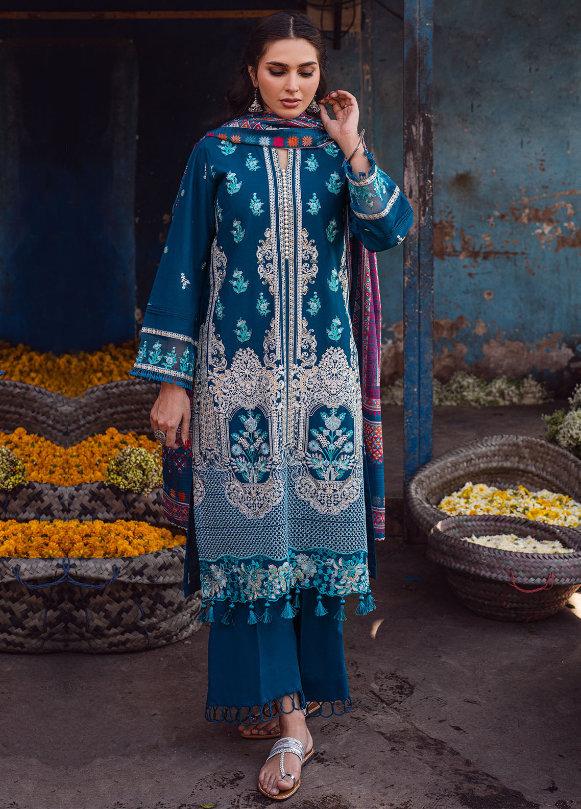 Sahane | Sahakari Chikankari Lawn Edit 24 | Gulzaar - House Of Hania