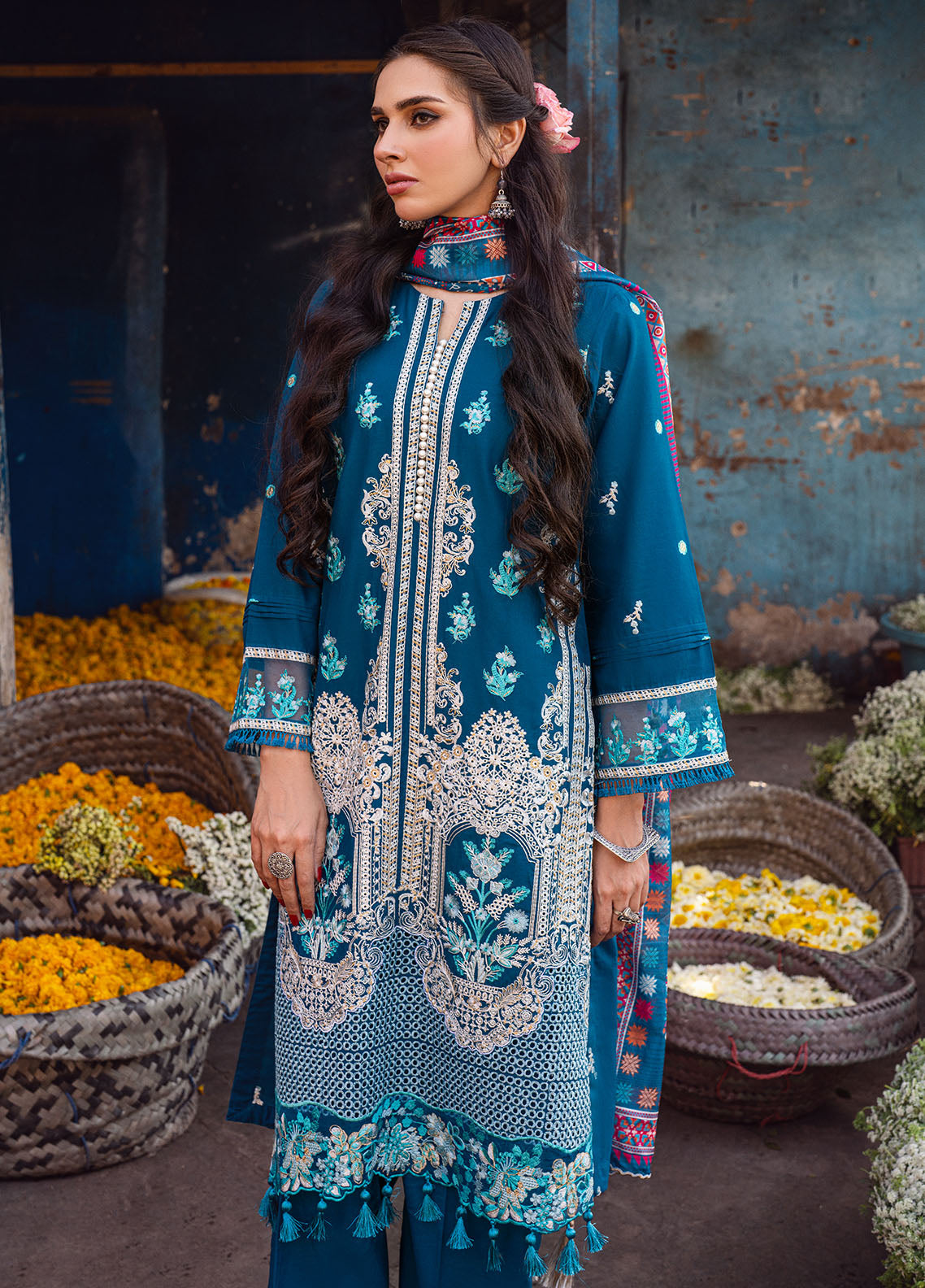 Sahane | Sahakari Chikankari Lawn Edit 24 | Gulzaar - House Of Hania