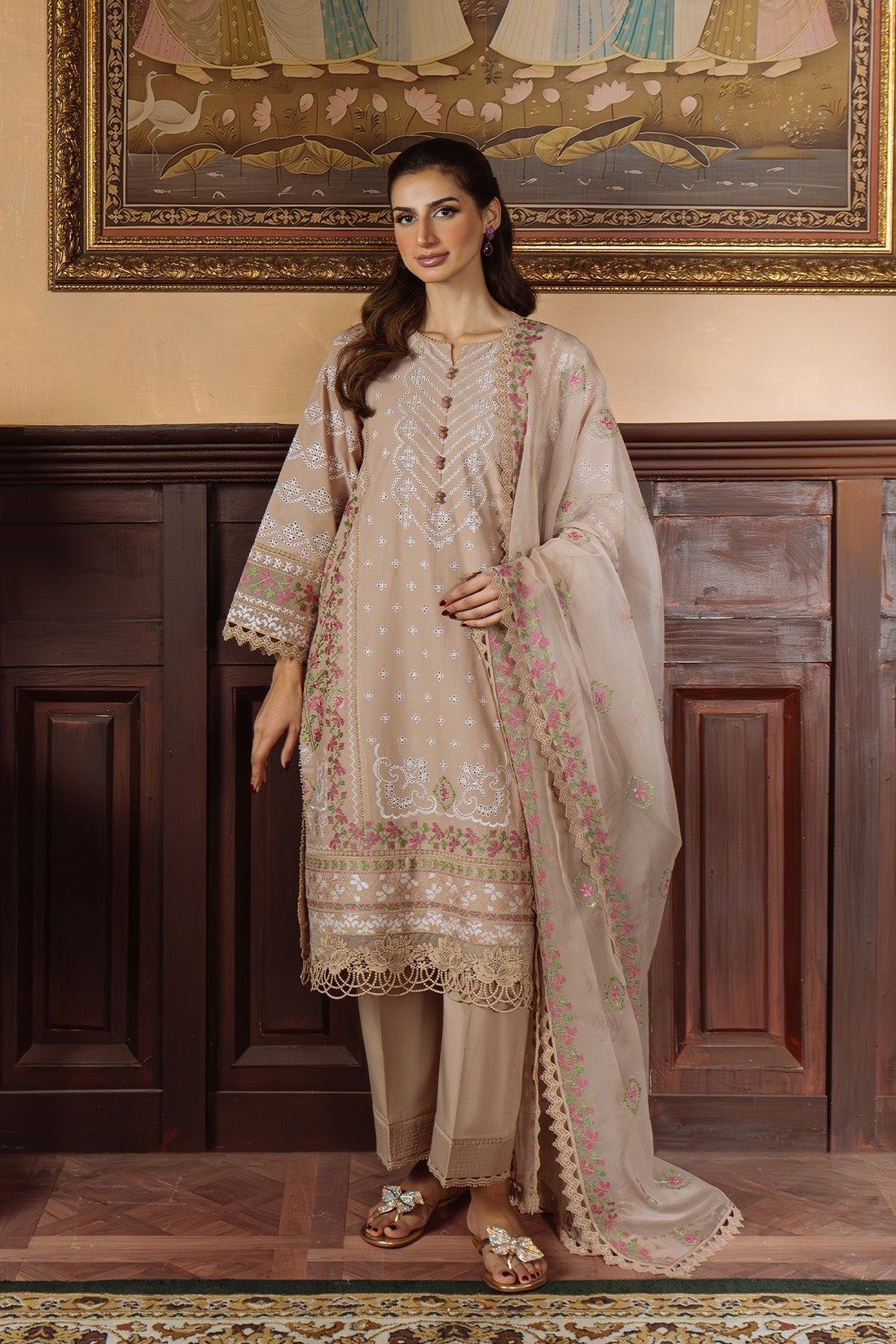 Sahar | Festive Edit Ready to Wear | Bronzed Beige - RTW - House Of Hania