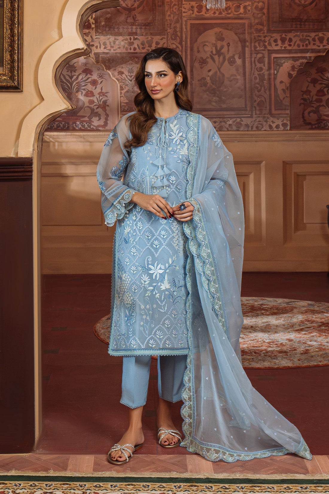 Sahar | Festive Edit Ready to Wear | Glacier Veil - RTW - House Of Hania