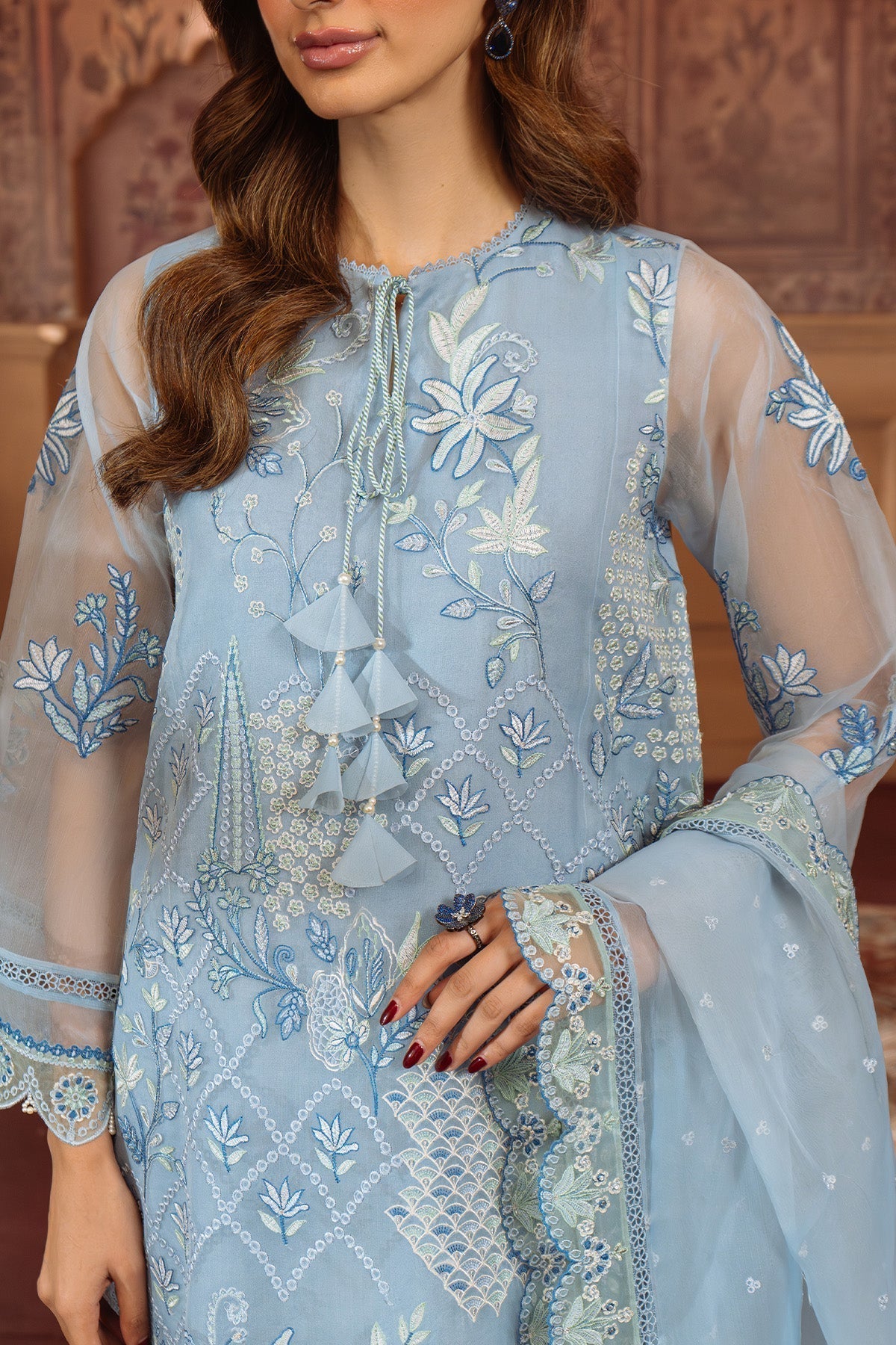 Sahar | Festive Edit Ready to Wear | Glacier Veil - RTW - House Of Hania