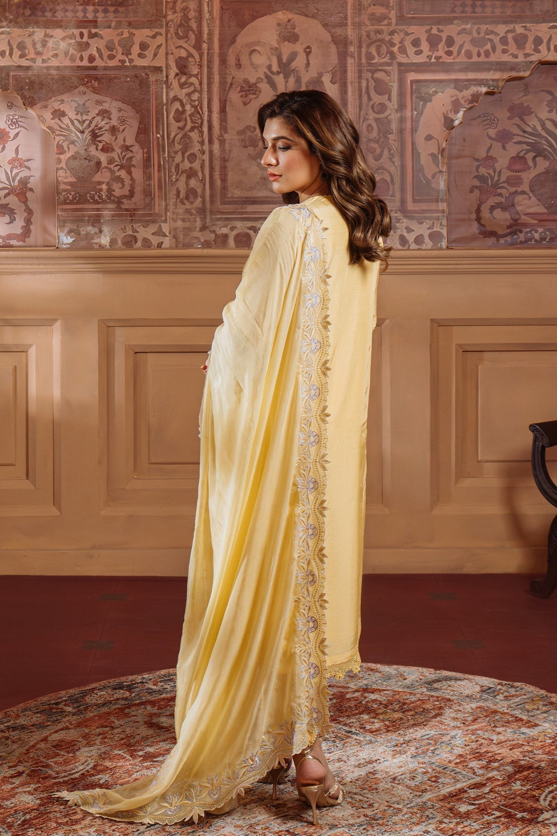 Sahar | Festive Edit Ready to Wear | Pale Primrose - RTW - House Of Hania
