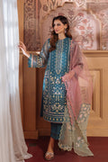 Sahar | Festive Edit Ready to Wear | Serene Teal - RTW - House Of Hania