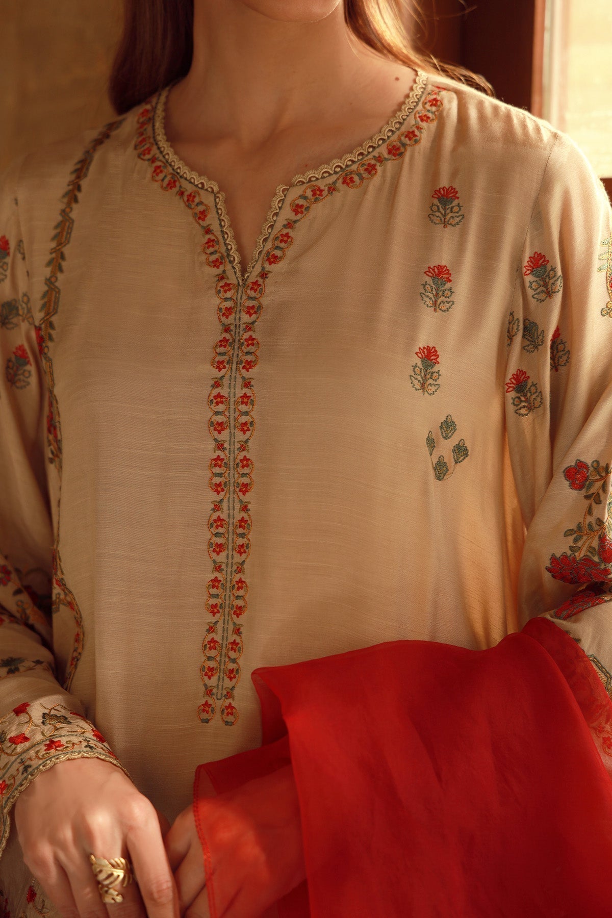 Sahar | Luxe Pret 25 | Crimson Bronze - House Of Hania