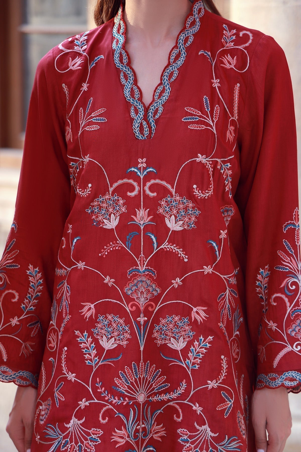 Sahar | Luxe Pret 25 | Crimson Garden - House Of Hania