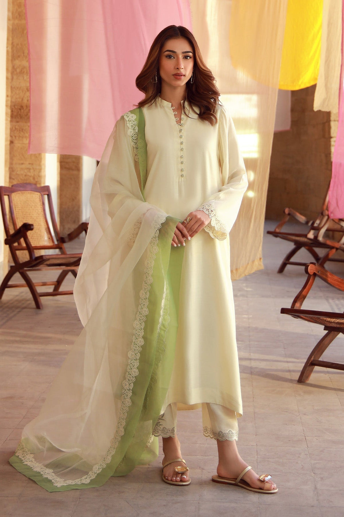 Sahar | Luxe Pret 25 | Ivory Meadow - House Of Hania