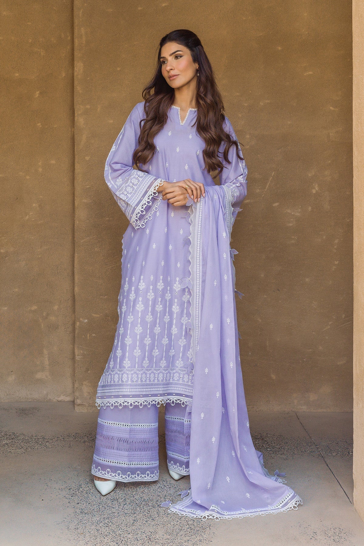 Sahar | Mirage Spring Luxury 24 | Chikankari 3 Piece - House Of Hania
