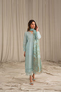 Sahar | Mirage Spring Luxury 24 | Slub Lawn 3 Piece (Embroidered) - House Of Hania