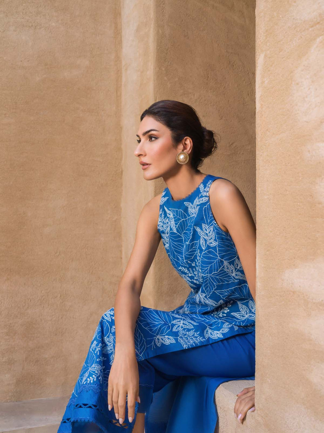 Sahar | Mirage Spring Luxury 24 | Slub Lawn 3 Piece (Embroidered) - House Of Hania