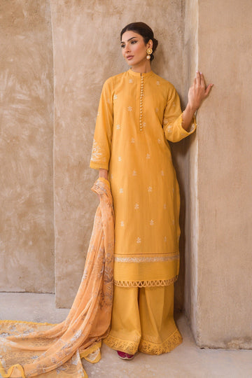 Sahar | Mirage Spring Luxury 24 | Slub Lawn 3 Piece (Embroidered) - House Of Hania