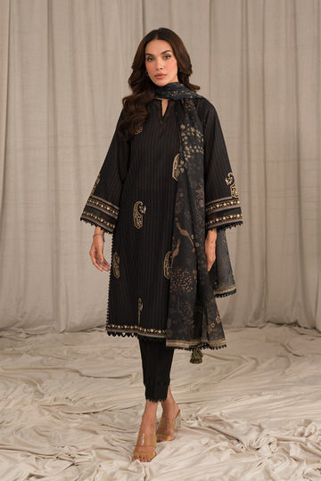 Sahar | Mirage Spring Luxury 24 | Textured Lawn 3 Piece (Embroidered) - House Of Hania