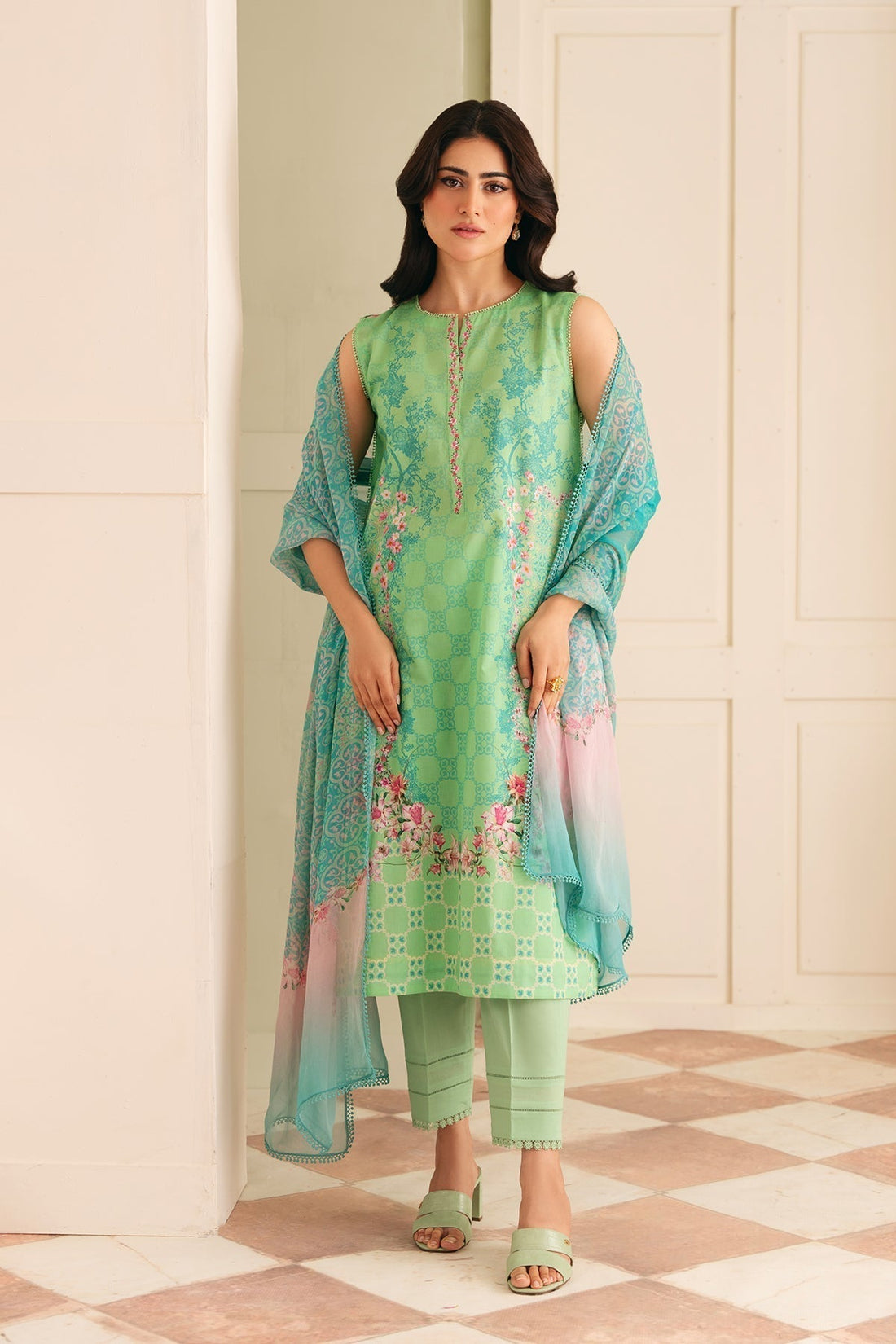 Sahar | Selene 25 | Seafoam Garden - House Of Hania