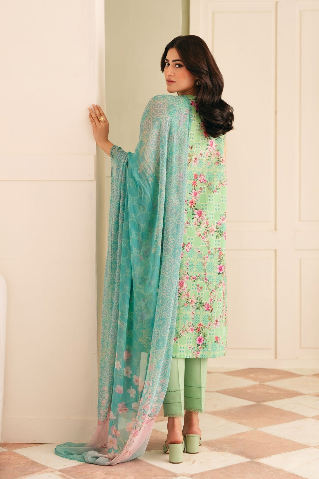 Sahar | Selene 25 | Seafoam Garden - House Of Hania