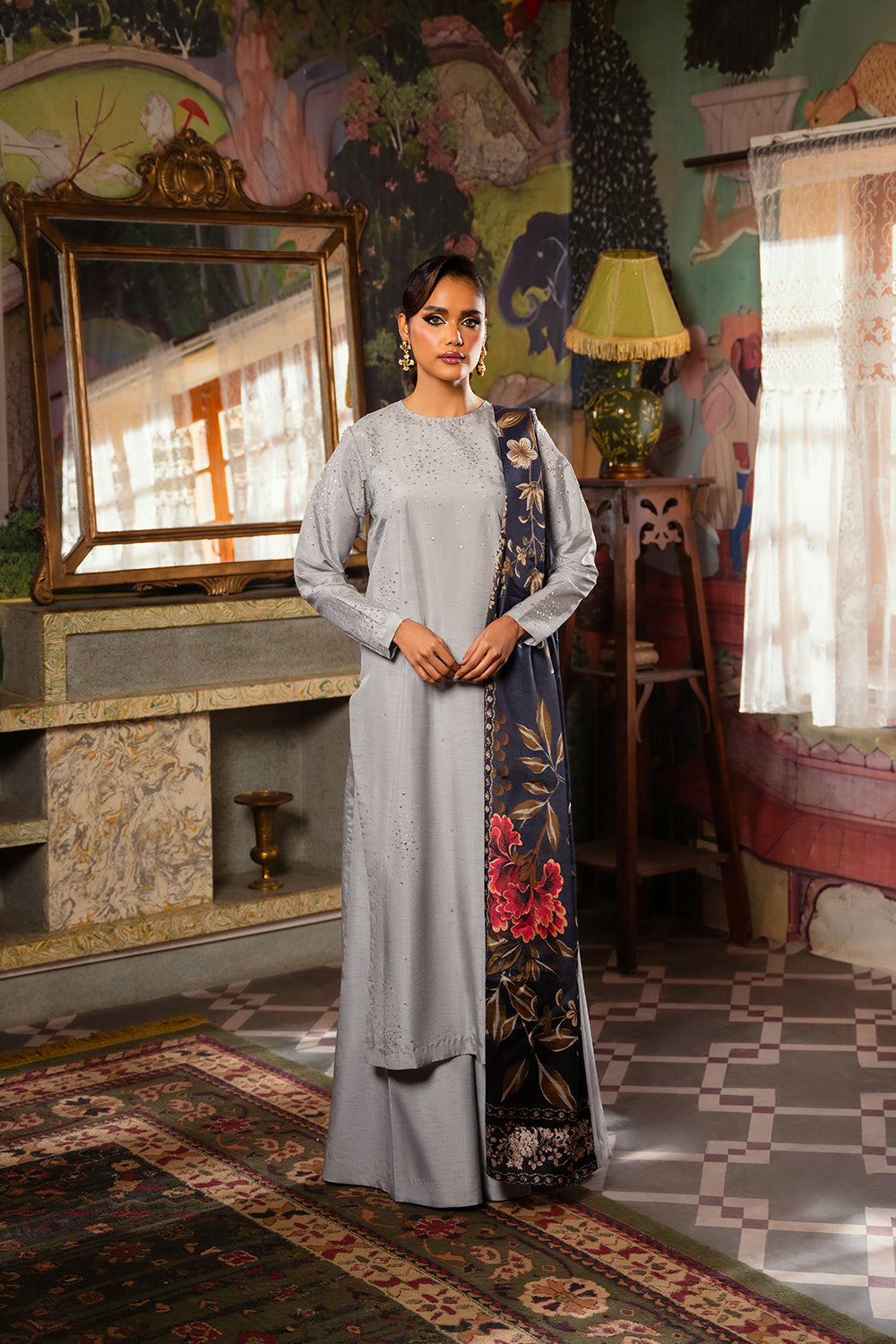 Saira Rizwan | Dahini Silk Pret | SWAN - SRLP04-25 - House Of Hania