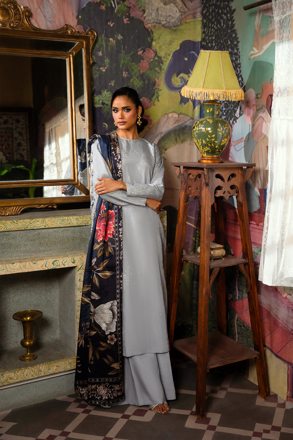 Saira Rizwan | Dahini Silk Pret | SWAN - SRLP04-25 - House Of Hania