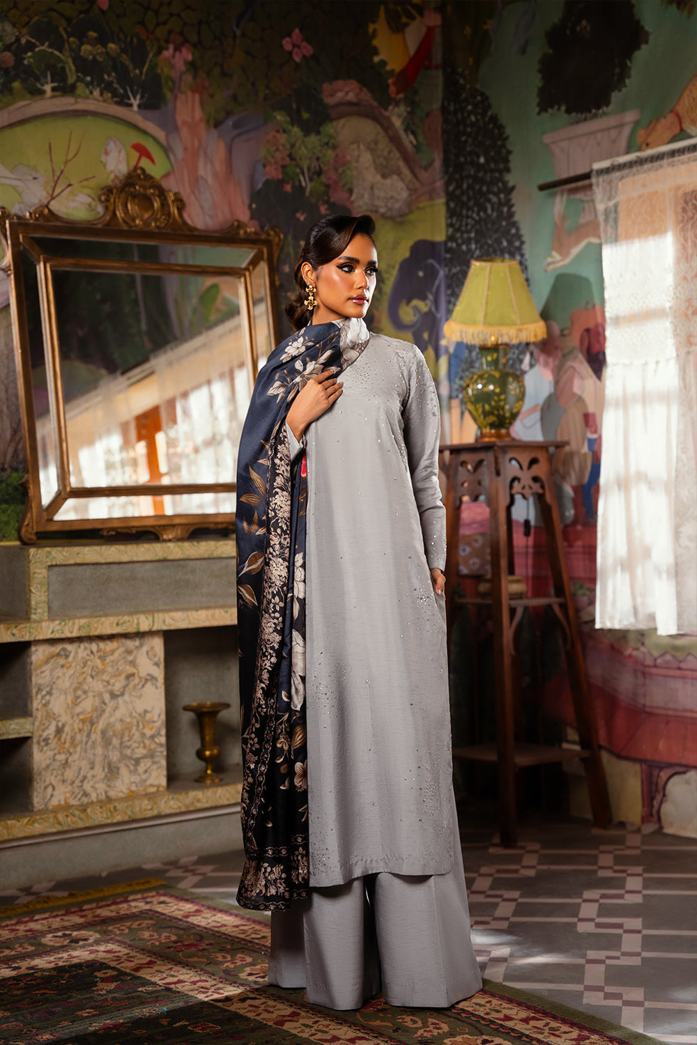 Saira Rizwan | Dahini Silk Pret | SWAN - SRLP04-25 - House Of Hania