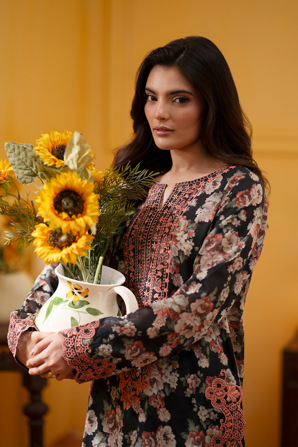 Saira Rizwan | Joolie Co ords | CHARCOAL-JBP25-02 - House Of Hania