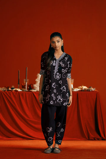 Saira Rizwan | Joolie Co ords | JOOLIE BLACK - JBP25-06 - House Of Hania