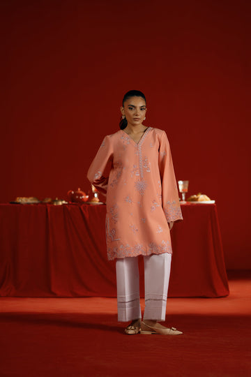 Saira Rizwan | Joolie Co ords | JOOLIE PEACH - JBP25-05 - House Of Hania
