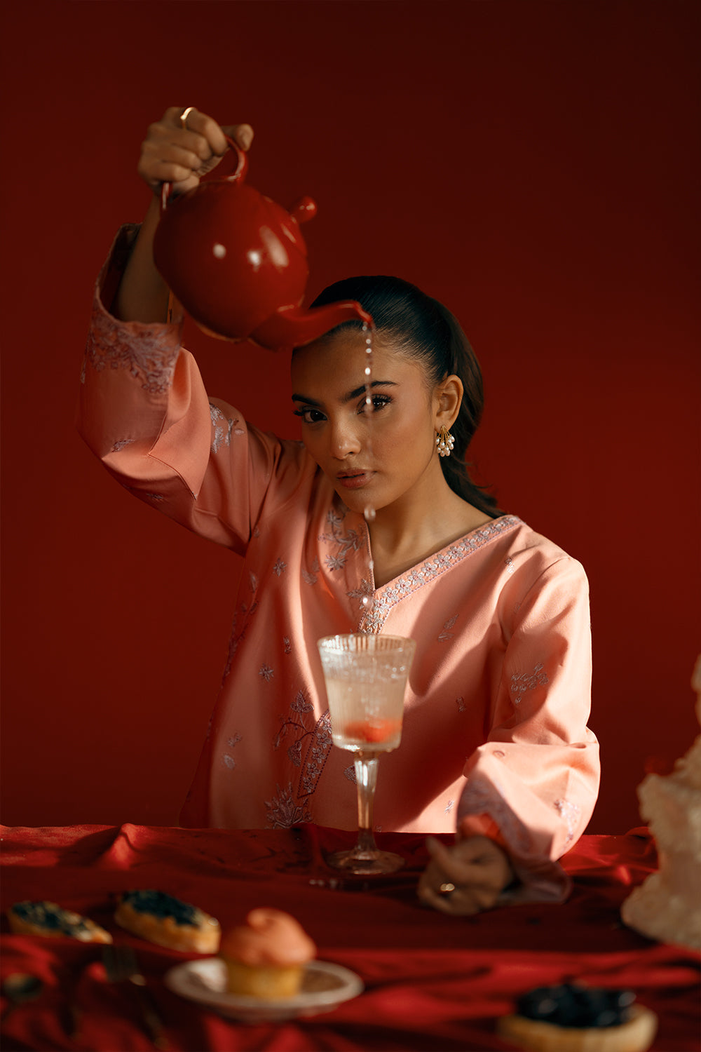 Saira Rizwan | Joolie Co ords | JOOLIE PEACH - JBP25-05 - House Of Hania