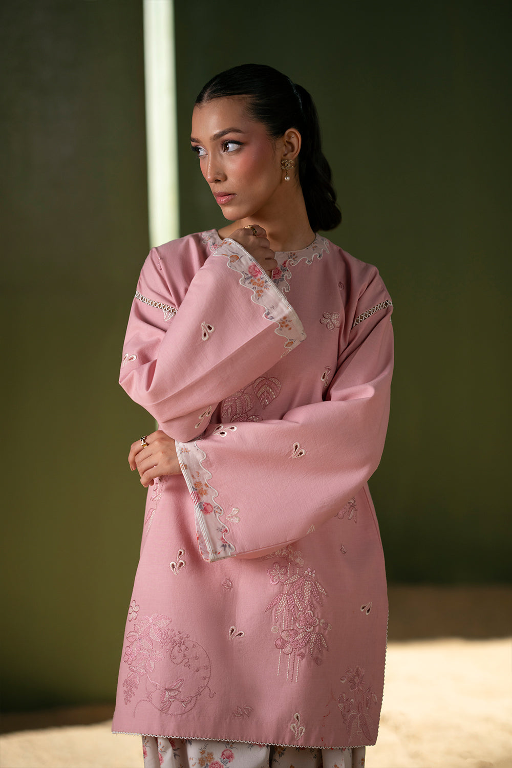 Saira Rizwan | Joolie Co ords | JOOLIE PINK - JBP25-08 - House Of Hania