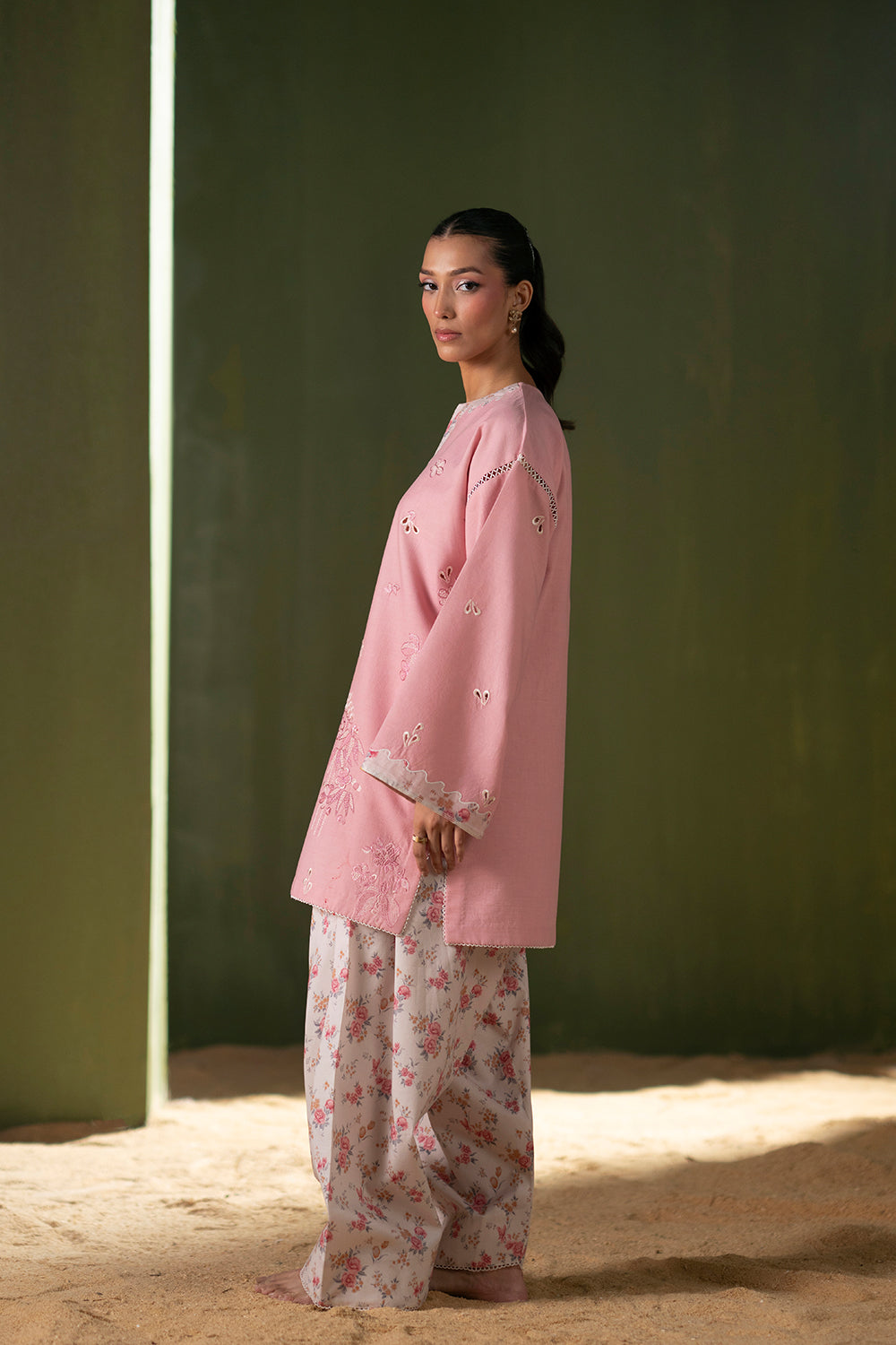 Saira Rizwan | Joolie Co ords | JOOLIE PINK - JBP25-08 - House Of Hania