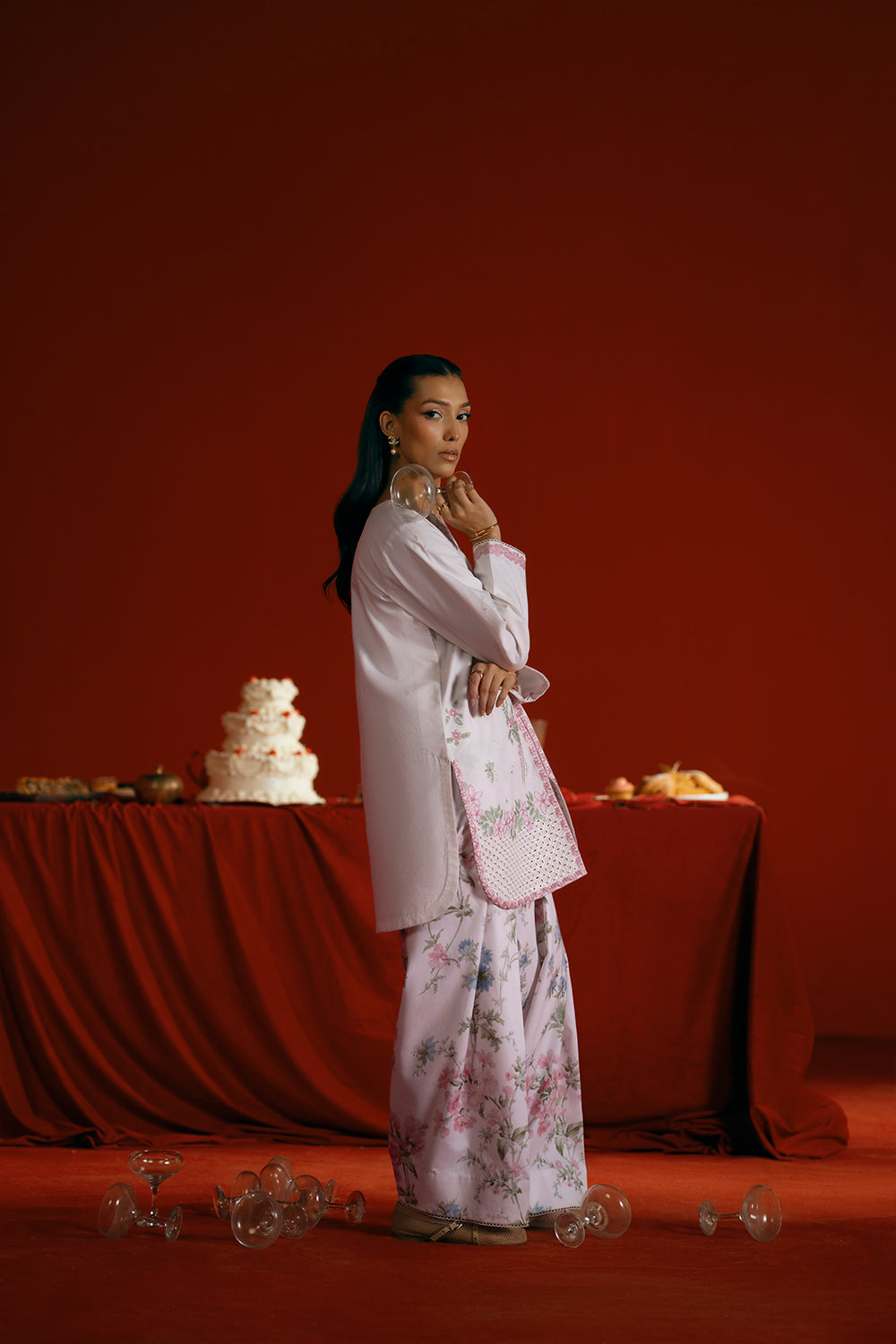 Saira Rizwan | Joolie Co ords |JOOLIE WHITE - JBP25-07 - House Of Hania
