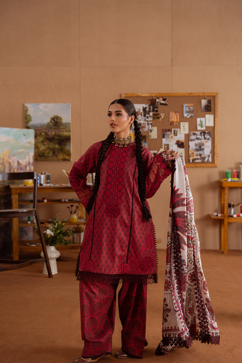 Saira Rizwan | Laanem Summer Lawn 25 | SEREN-A-SRL25-08 - House Of Hania