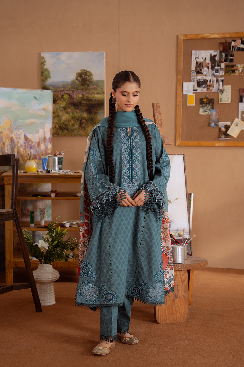 Saira Rizwan | Laanem Summer Lawn 25 | SEREN-B-SRL25-08 - House Of Hania
