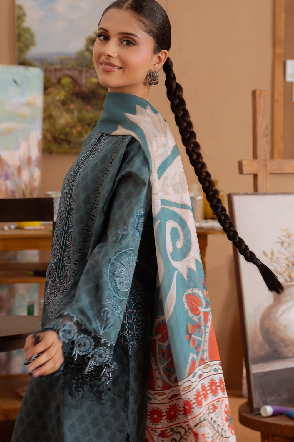 Saira Rizwan | Laanem Summer Lawn 25 | SEREN-B-SRL25-08 - House Of Hania