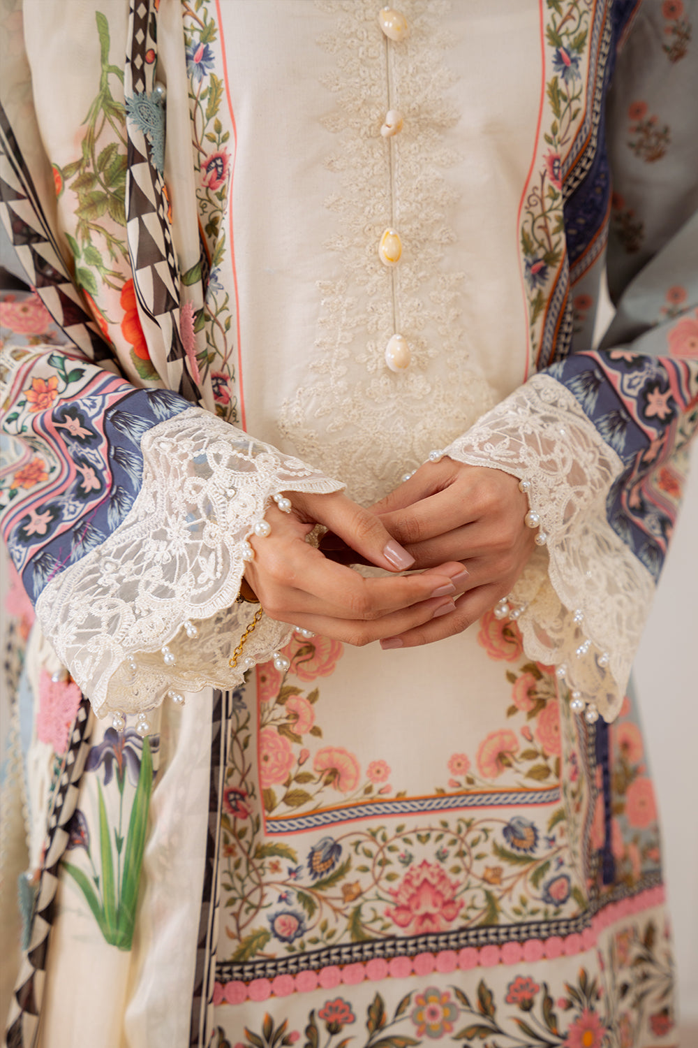 Saira Rizwan | Laanem Summer Lawn 25 | ZUMRA-B-SRL25-07 - House Of Hania