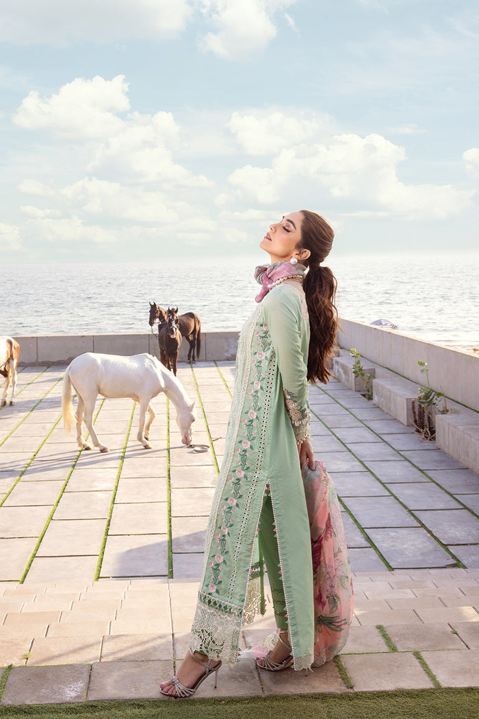 Saira Rizwan | Luxury Lawn 24 | KESHI - SRLL24-02 - House Of Hania
