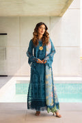 Saira Rizwan | Luxury Lawn 24 | SAPPHIRE - SRLL24-07 - House Of Hania
