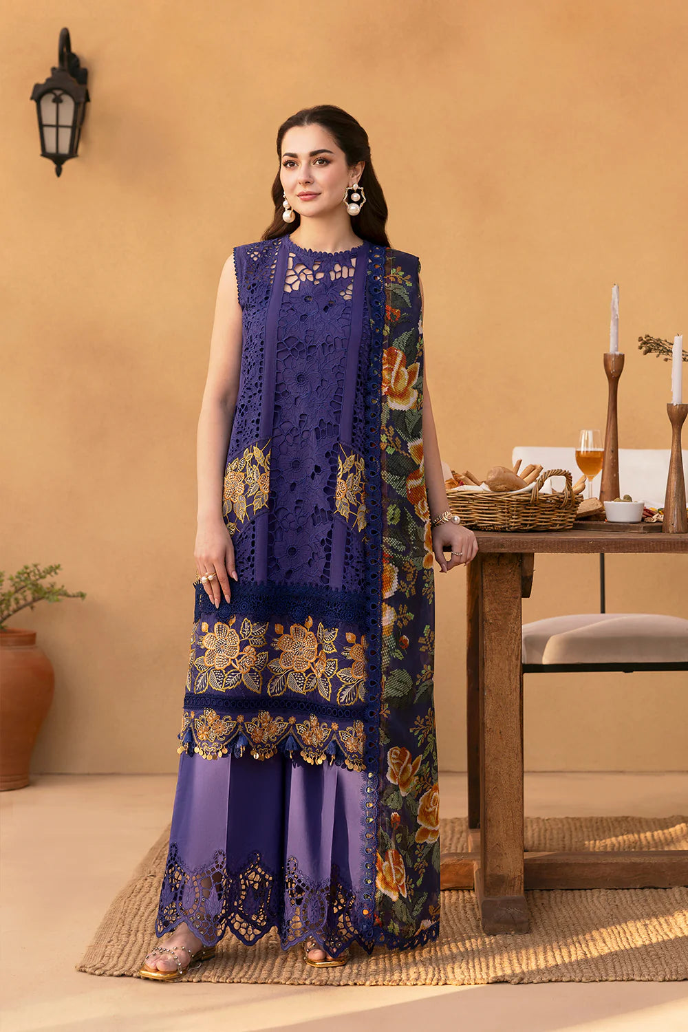 Saira Rizwan | Luxury Lawn 25 | AIMEE-SRL25-01 - House Of Hania