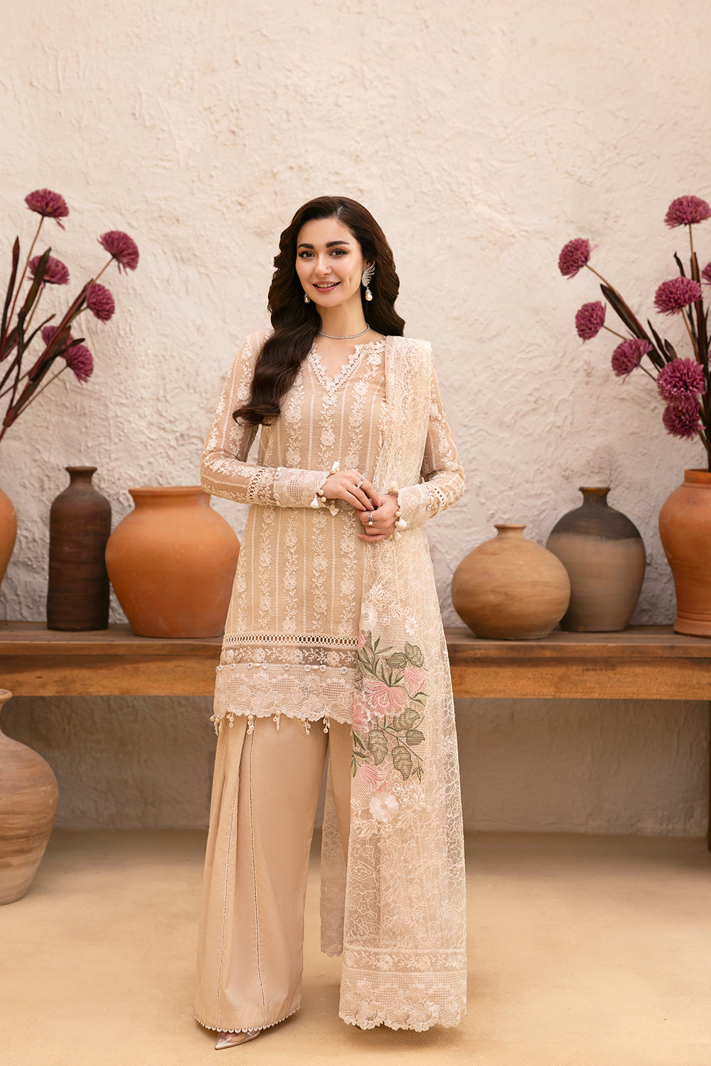 Saira Rizwan | Luxury Lawn 25 | MAYA-SRL25-06 - House Of Hania