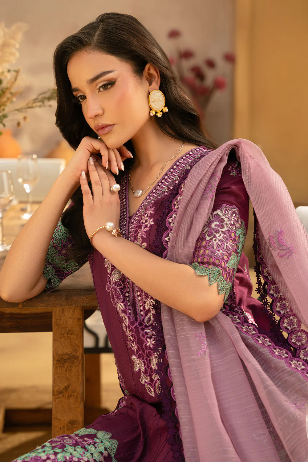 Saira Rizwan | Luxury Lawn 25 | VALERIE-SRL25-11 - House Of Hania