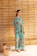 Saira Rizwan | Silk Coords 25 | COASTAL CHARM - SRSP-25-01 - House Of Hania