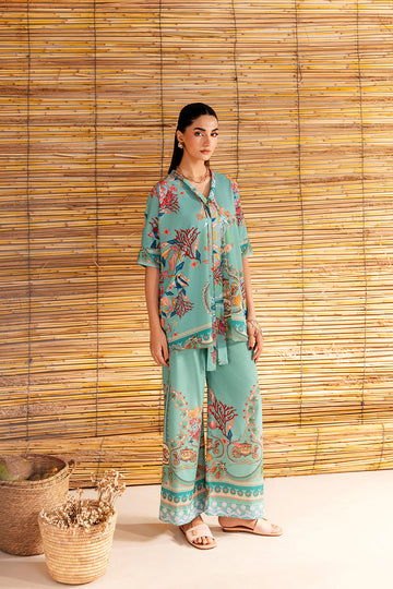 Saira Rizwan | Silk Coords 25 | COASTAL CHARM - SRSP-25-01 - House Of Hania