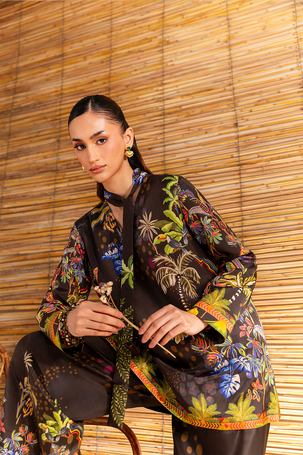 Saira Rizwan | Silk Coords 25 | COCONUT CRUSH - SRSP-25-02 - House Of Hania