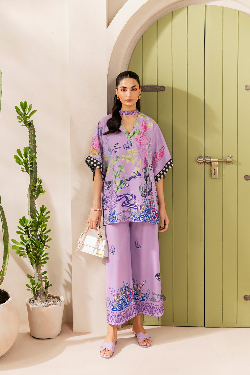 Saira Rizwan | Silk Coords 25 | LILAC LUSH - SRSP-25-10 - House Of Hania