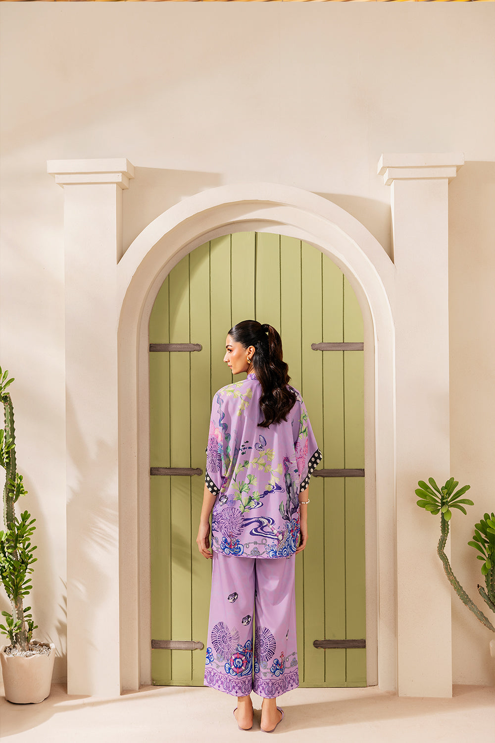 Saira Rizwan | Silk Coords 25 | LILAC LUSH - SRSP-25-10 - House Of Hania
