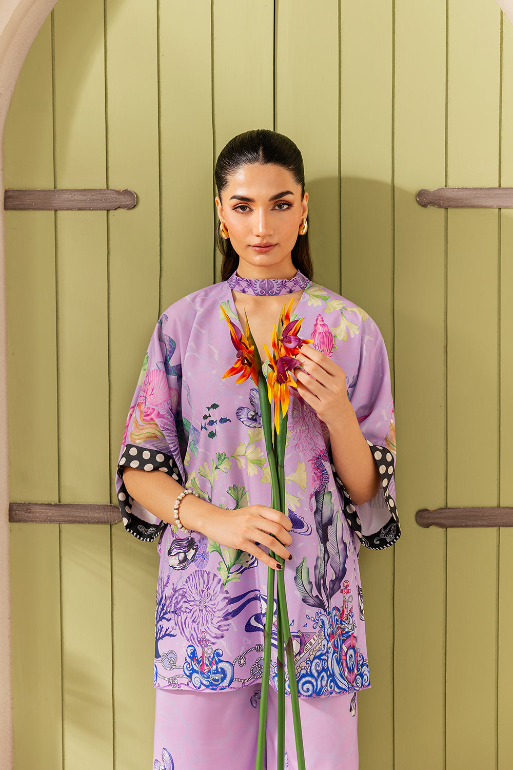 Saira Rizwan | Silk Coords 25 | LILAC LUSH - SRSP-25-10 - House Of Hania